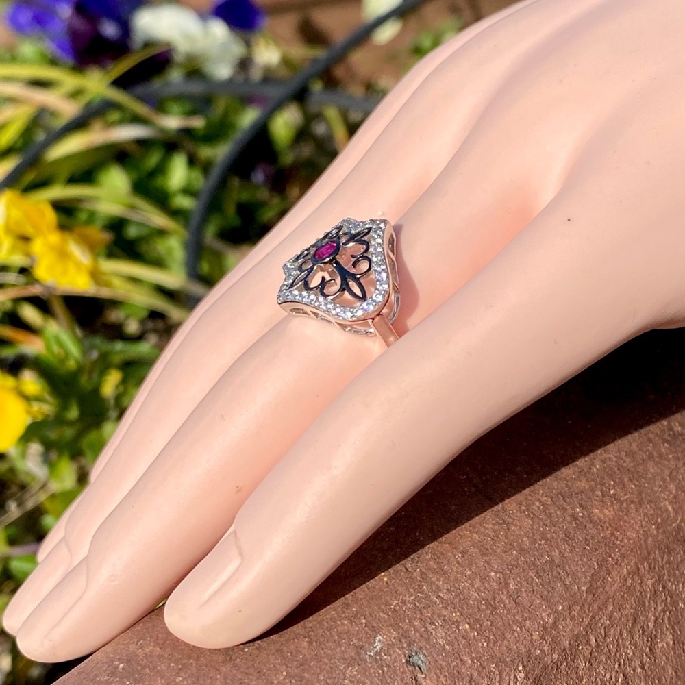 Ruby & Topaz Ring - image 8